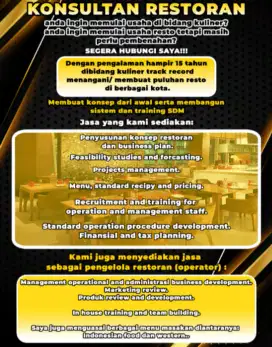 KONSULTAN RESTORAN / GM RESTO