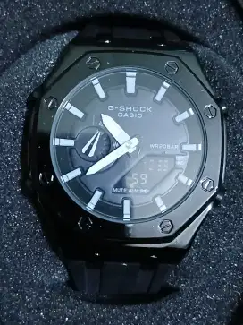 Jam Tangan Pria Rubber Double Time 2100 GSK Auto Light 2