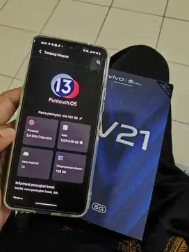 VIVO V21 5G LIKE NEW, 8/128 DIMENSITY 800U 90HZ FINGERPRINT DI LAYAR
