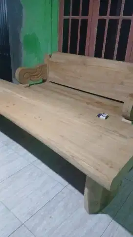 Jual bangku jumbo kayu jati asli utuh tanpa sambungan