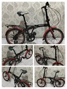 Sepeda lipat 6 speed ukuran 20 untuk umur 5 sampai 30 tahun