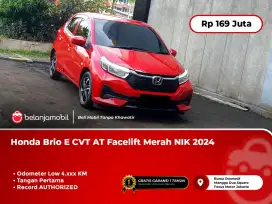 [ LOW KM 4RB ] Honda Brio E CVT AT Facelift Merah NIK 2024/2025