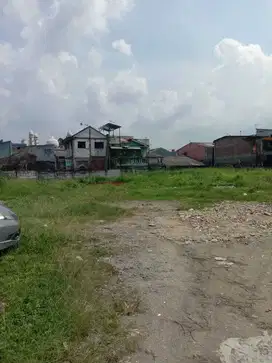 Jual tanah di tepi jalan raya di pondok kopi Malaka jaya duaren sawit