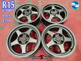 velg spoons r15 4x100 tursion brio agya ayla jazz dll