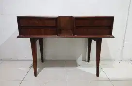 Meja Rak Lemari TV Cabinet Kayu Jati Kaki Jengki