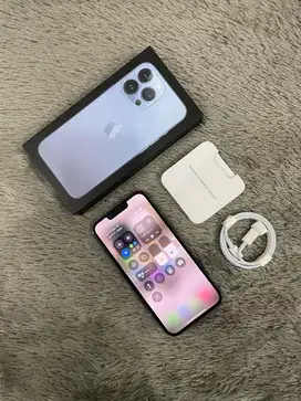 IPhone 13 Pro 256GB Dual Sim Fisik Blue mulus Fullset BH 93% Permanent