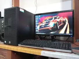 Pc gaming intel i3 gen6,,ram 8gb ddr4,,vga 2gb,,monitor 19inch (HP)