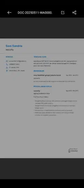 Mencari pekerjaan sebagai security,ajudan,Aspri dan penjaga kost