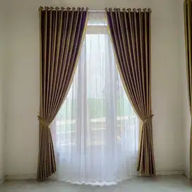 Pemasangan Tirai Gorden Jendela Gordyn Mewah Hordeng Model Terbaru Mur