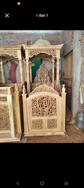 mimbar masjid kayu jati diri
