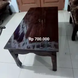 1 meja tamu kayu jati bekas dah melamin Bogor 100*50 berat