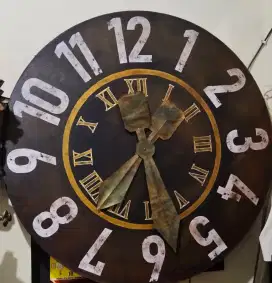 Dekorasi jam dinding menara jumbo 1 meter gaya gothic antik vintage