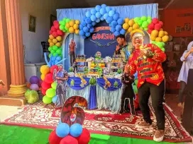 Paket ulang tahun Tangerang badut dekorasi sulap bubbleshow puppetshow