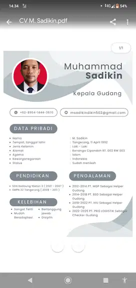 Mencari kerja bagian gudang