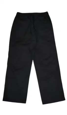 Celana Panjang Relax Loose Pants Hitam Pinggang Karet XL 33-36