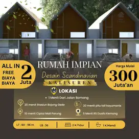 RUMAH MODEREN DEKAT STASIUN BOJONG GEDE CICILAN 1,5JT TANPA DP.MG