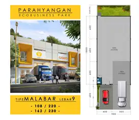 Gudang Type Malabar Lebar Muka 9m, di Padalarang Jawa Barat