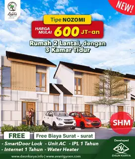 Rumah 2 Lantai  Harga 1 Lantai