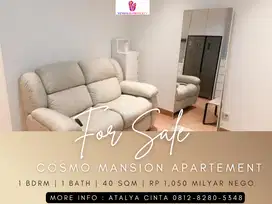 Dijual Apartement Cosmo Mansion Low Floor 1 Bedroom Full Furnished