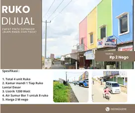 Ruko Pinggir Jalan Raya Ramai Dekat Terminal Dan Perumahan Padat