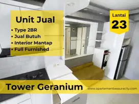 Jual cepat 2BR furnished design mantap apartemen Bassura City