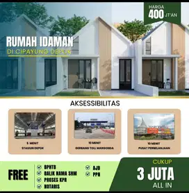 Rumah murah dekat stasiun Depok lama.ede