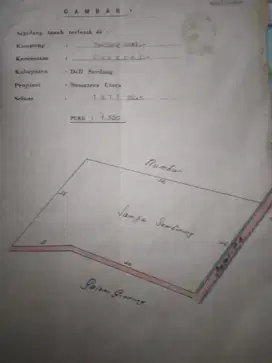 dijual +/_ 1800m2 SHM Jl Seti Budi Medan