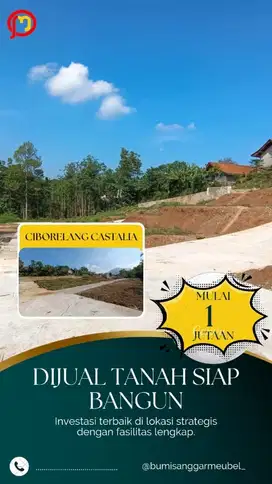 Kavling siap bangun Cicil Syariah Dekat Borma Cinunuk