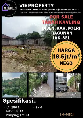 DIJUAL TANAH DI KAV. POLRI JAK-SEL