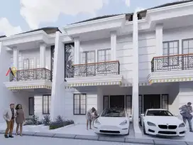 Rumah Cluster Di Tanah Baru Beji Gaya Eropa dekat TOL Depok