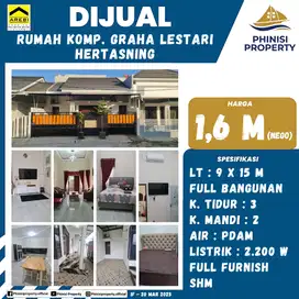 DIJUAL RUMAH FULL FURNISH DI GRAHA LESTARI HERTASNING