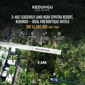 3-Are Leasehold Land Near Ciputra Resort, Kedungu – Ideal for Villa