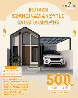 SCANDINAVIAN STYLE KOTA MALANG 500 JUTAAN DEKAT AKSES TOL SINGOSARI