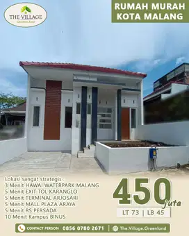 HUNIAN 450 JUTAAN DI KOTA MALANG DEKAT TERMINAL ARJOSARI