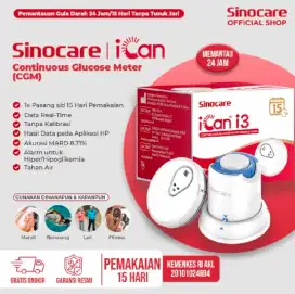 Sinocare CGM iCan I3- Alat Pengontrol Gula Glukosa Tanpa Tusuk Jari