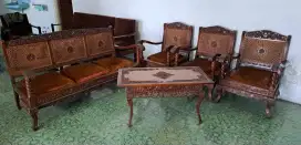 Meja kursi jati tua jadul antik