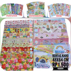Kertas Kado/Kertas Bungkus Kado/Kertas Sampul Buku