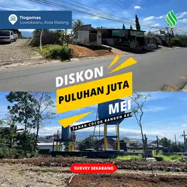 Jual Tanah cocok untuk Rukos, dekat jalan raya, Tlogomas Kota Malang
