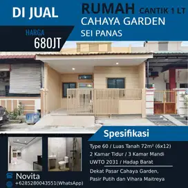 Rumah Cantik 1Lantai Siap Huni CAHAYA GARDEN Sei Panas