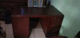 meja kerja jati asli antik