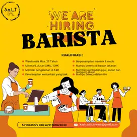 DIBUTUHKAN SEGERA BARISTA