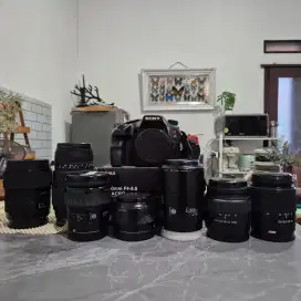 Jual Satu Paket Kamera Soony SLT A65V Beserta Lensa2nya