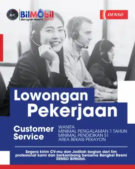 LOWONGAN PEKERJAAN CUSTOMER SERVICE BERPENGALAMAN