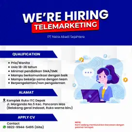 LOWONGAN PEKERJAAN TELEMARKETING