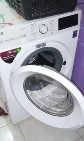 BU Mesin Cuci frontloading LG 8,5kg touchscreen LIKENEW,95% mulus,nego