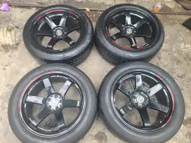 Velg TE37 R18 paket ban for innova crv juke hrv xpander camry alphard