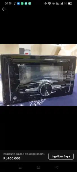 Head Unit Double Din Copotan Honda Brio Tipe E Merk JVC KW-X920BTTH