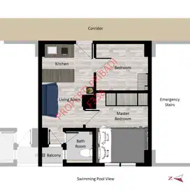 JUAL APARTMENT 2BR (JUAL RUGI)
