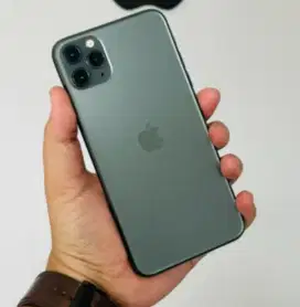 iphone 11 pro 256 warna midnight green mulus 99,9%, all operator