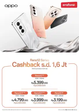 Flash sale Reno 12 series mulai 3jutaan saja